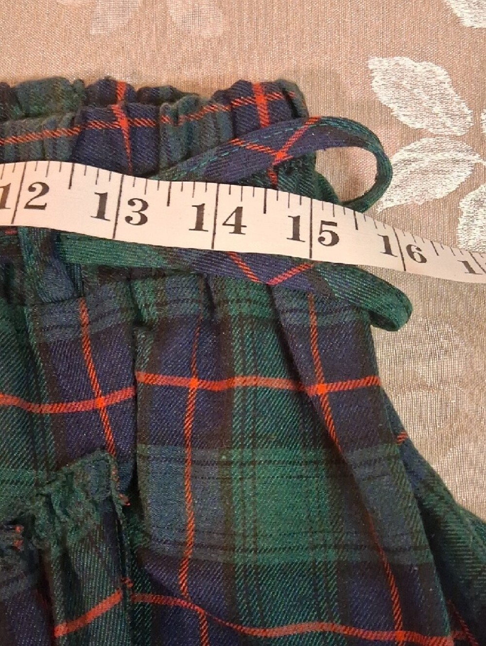 Scottish Tartan Women's Plaid Tiered Maxi Skirt with Tassel Detail Size L - Picture 7 of 7
